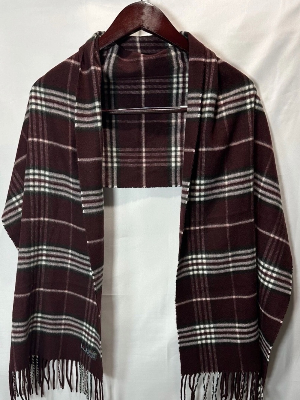 Plaid Fringe Cashmink Scarf